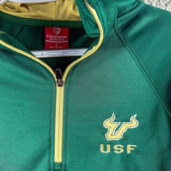 USF South Florida Bulls Jacket‎ Mens Large Green Outdoor Softshell Athletic Hike - Picture 2 of 13